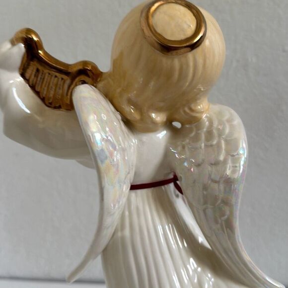 12” Vintage Angel With Harp Statue - Picture 9 of 9